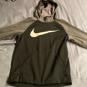 Nike Black and Grey Small Hoodie